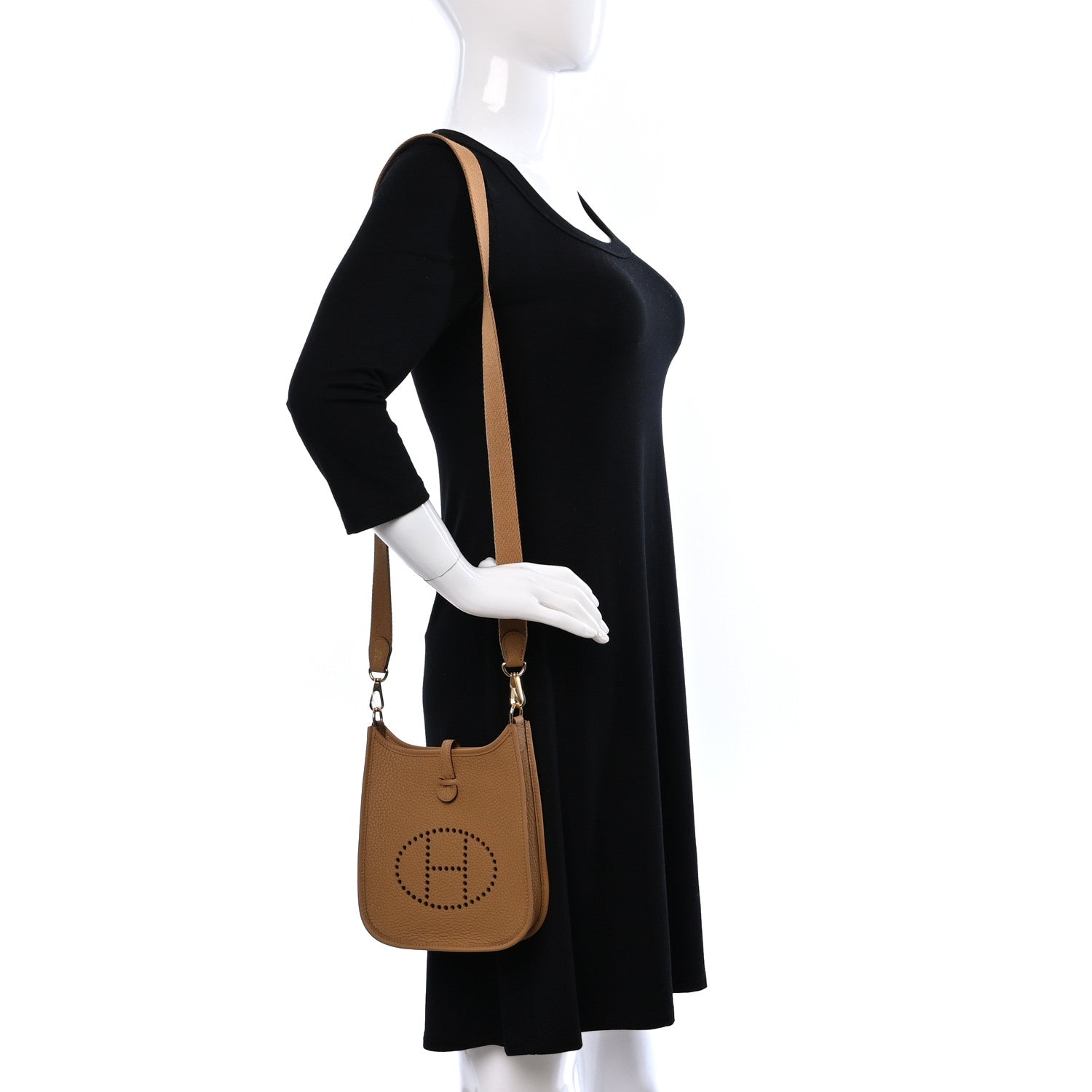 Hermes Taurillon Clemence Evelyne TPM Biscuit 2 of 9