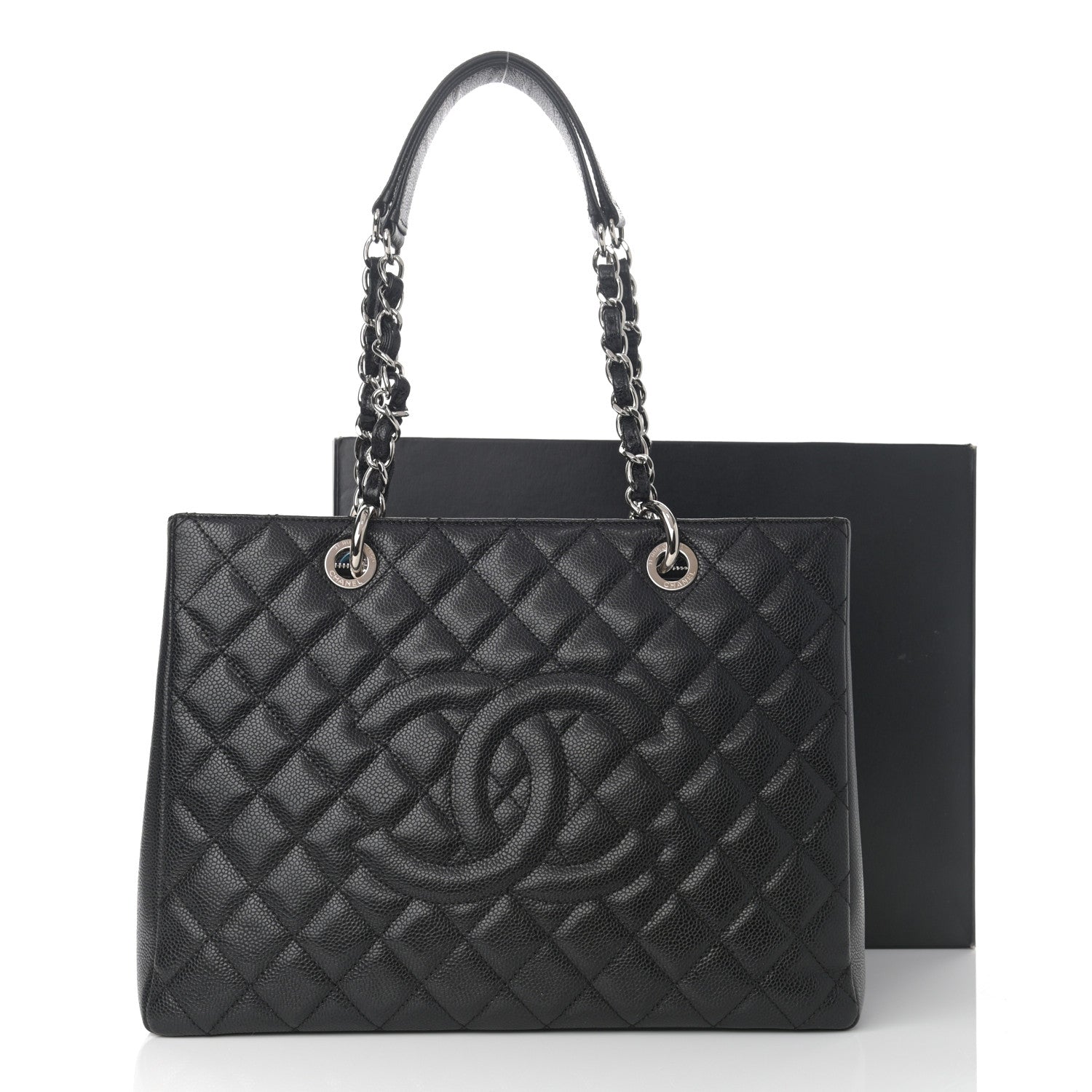 Chanel Caviar Quilted Grand Shopping Tote GST Black 12 of 12