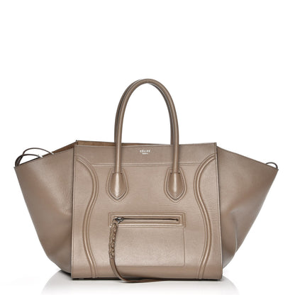 Celine Grained Calfskin Medium Phantom Luggage Taupe 1 of 7