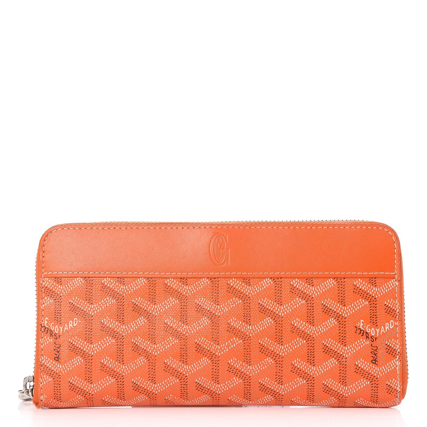 Goyardine Matignon Zip Around GM Wallet Orange