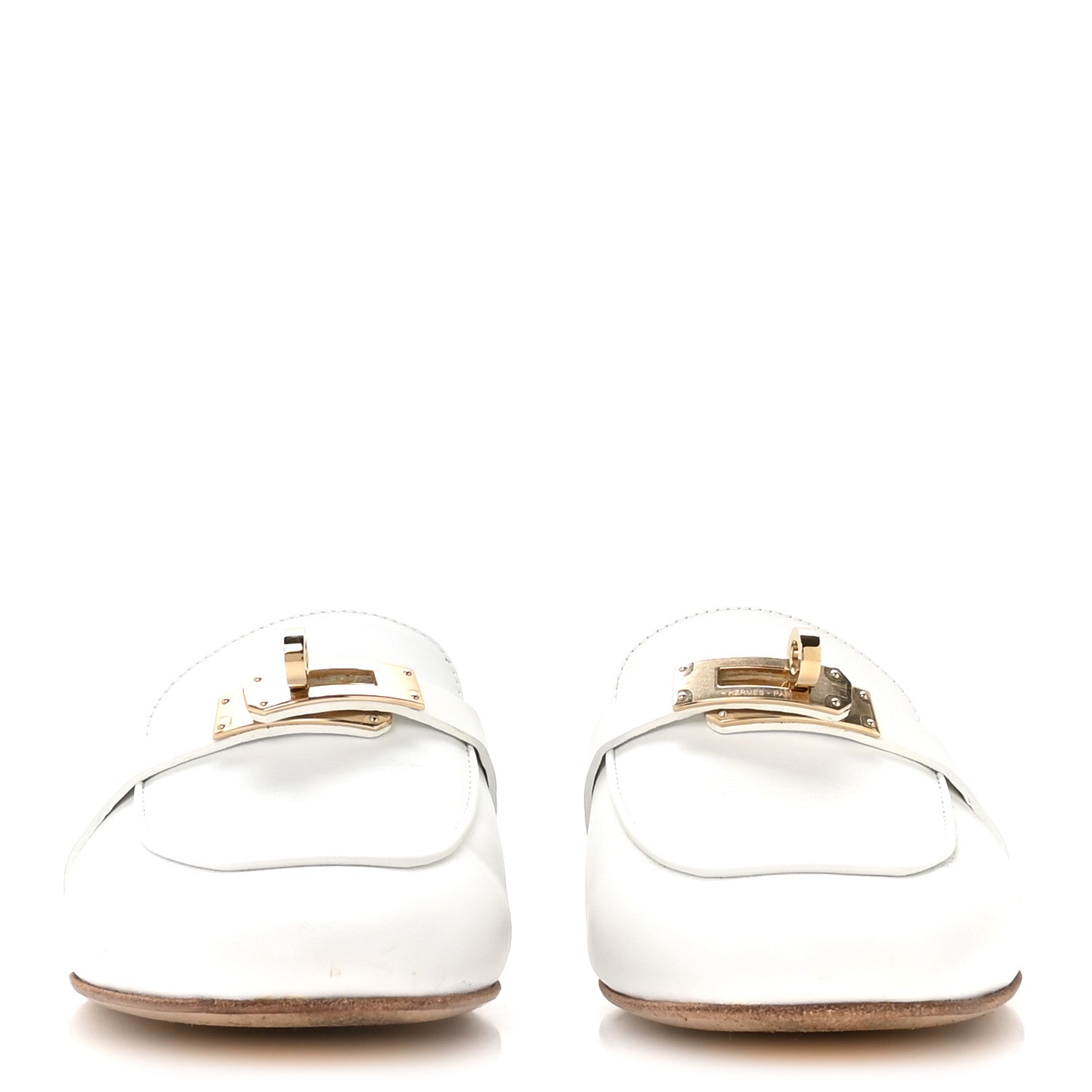 Hermes Calfskin Oz Mules 36 White 3 of 9