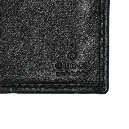 Gucci Guccissima Margaux Calfskin Metal Bar Chain Wallet Black 5 of 6