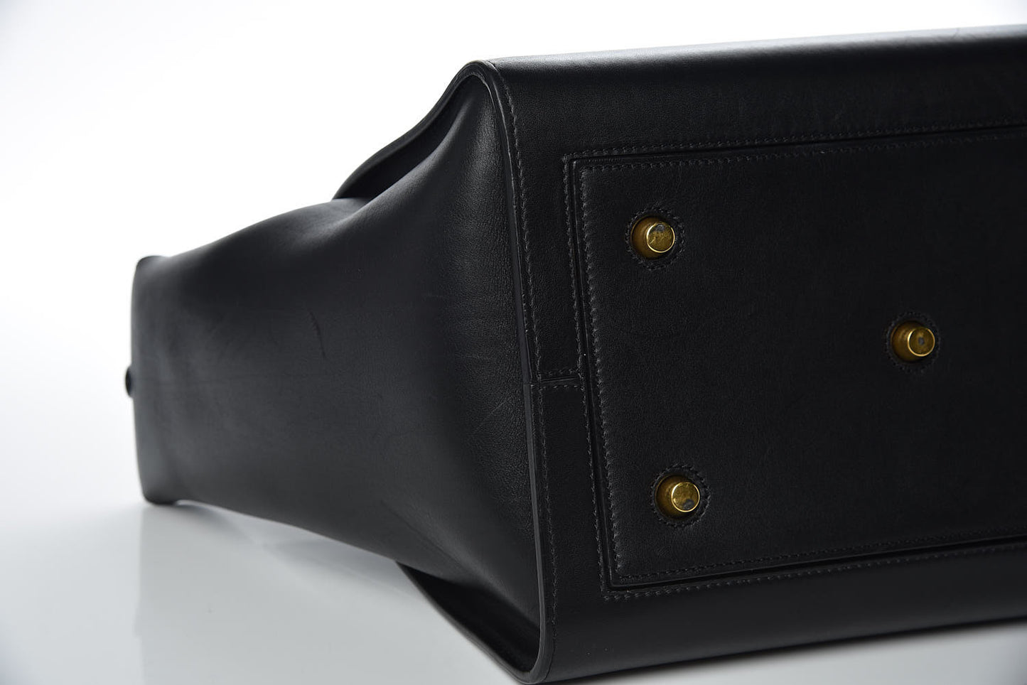 Smooth Calfskin Small Tie Knot Tote Black