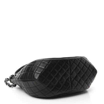 Chanel Lambskin Patent Classic Twist Crescent Flap Bag Black 4 of 10
