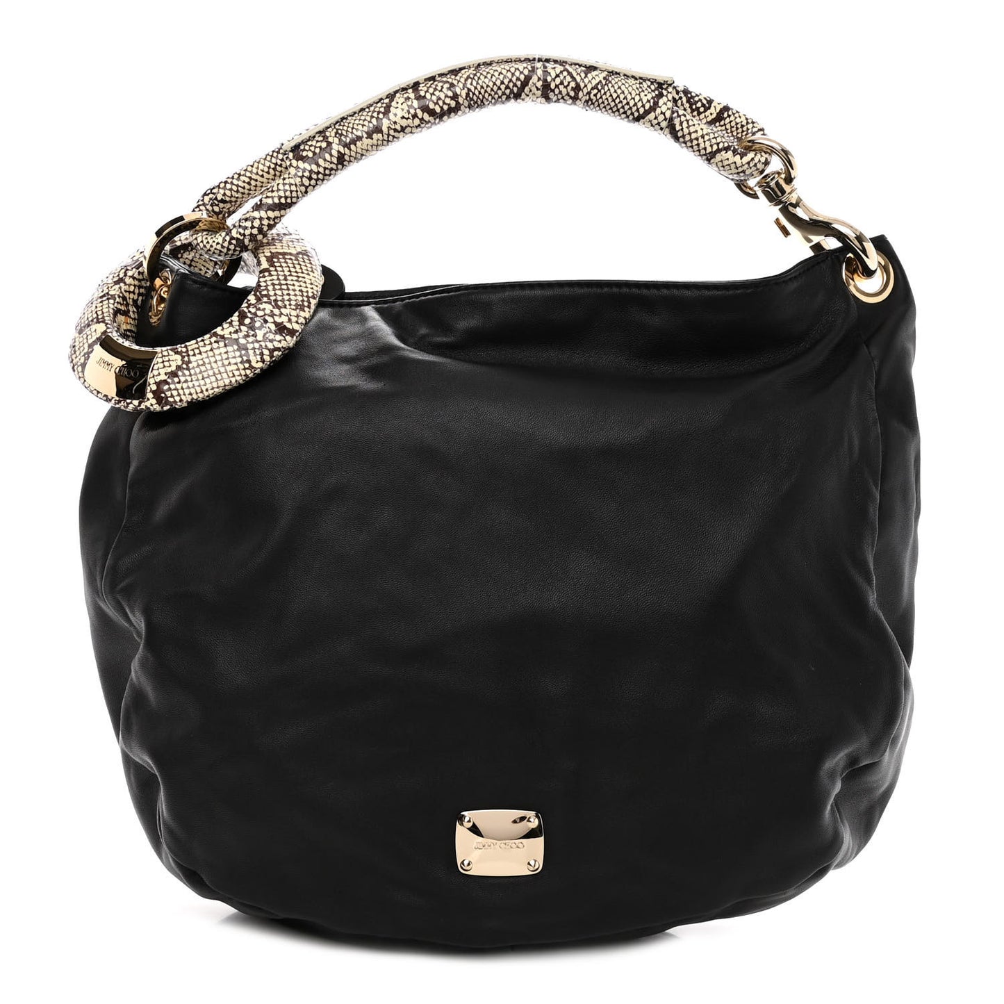 Nappa Snakeskin Trim Sky Hobo Black