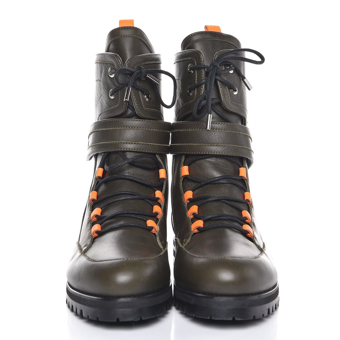 Smooth Calfskin Decker Flat Boots 41 Army Green