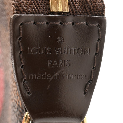 Louis Vuitton Damier Ebene Complice Trunks and Bags Mini Pochette Accessories Red 6 of 9