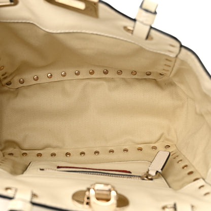 Valentino Garavani Vitello Mini Rockstud Tote Ivory 5 of 13