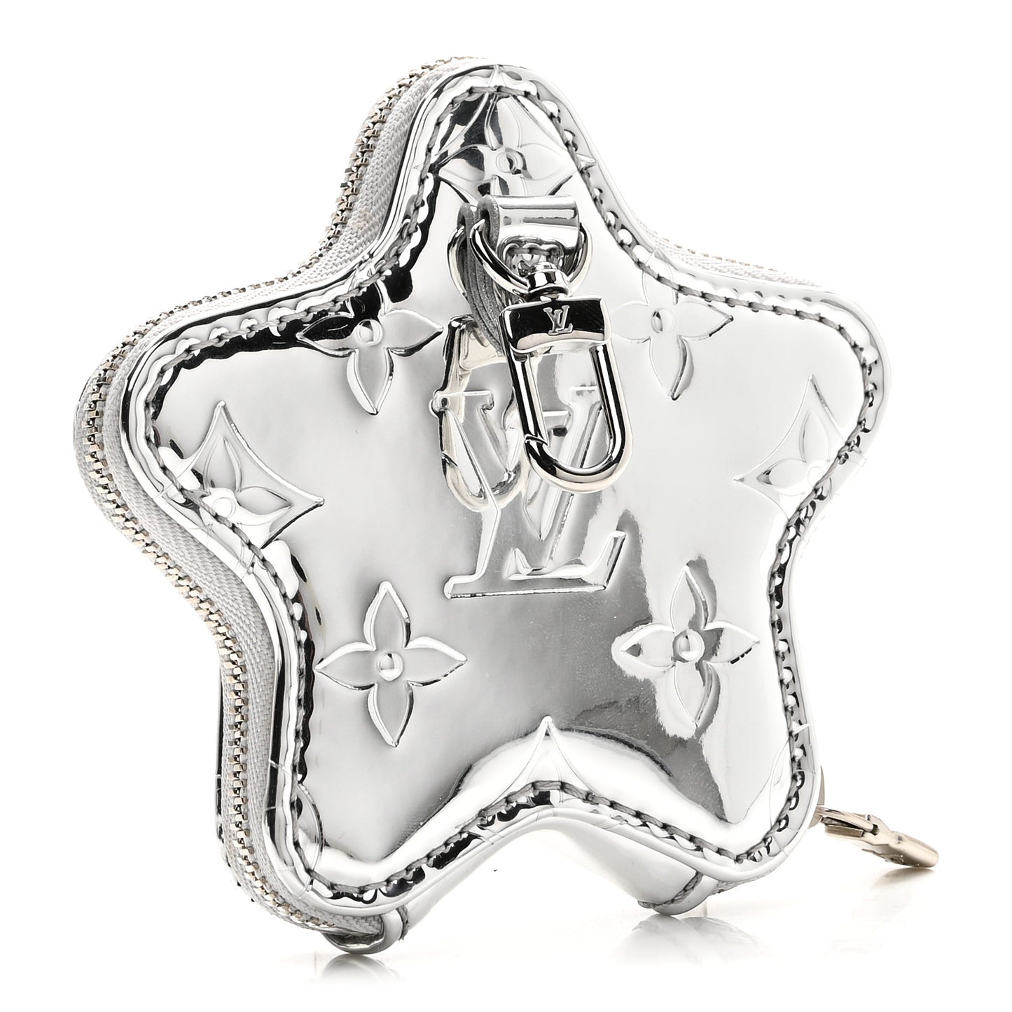 Monogram Spark Coin Purse Silver