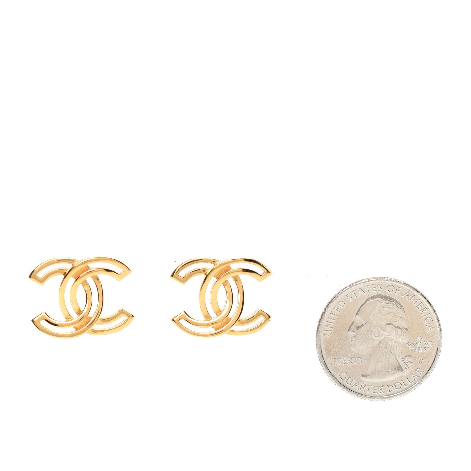 Chanel Metal Obazine CC Earrings Gold 2 of 5