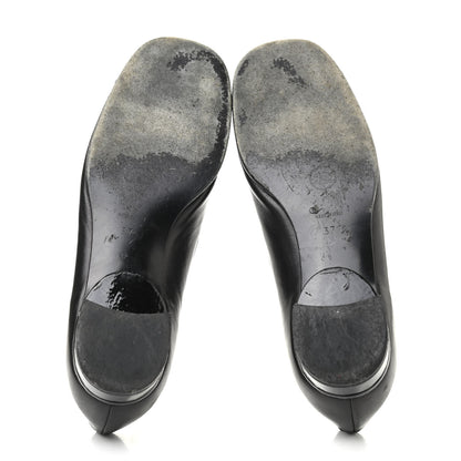 Chanel Lambskin Patent Cap Toe Ballerina Flats 37.5 Black 5 of 9
