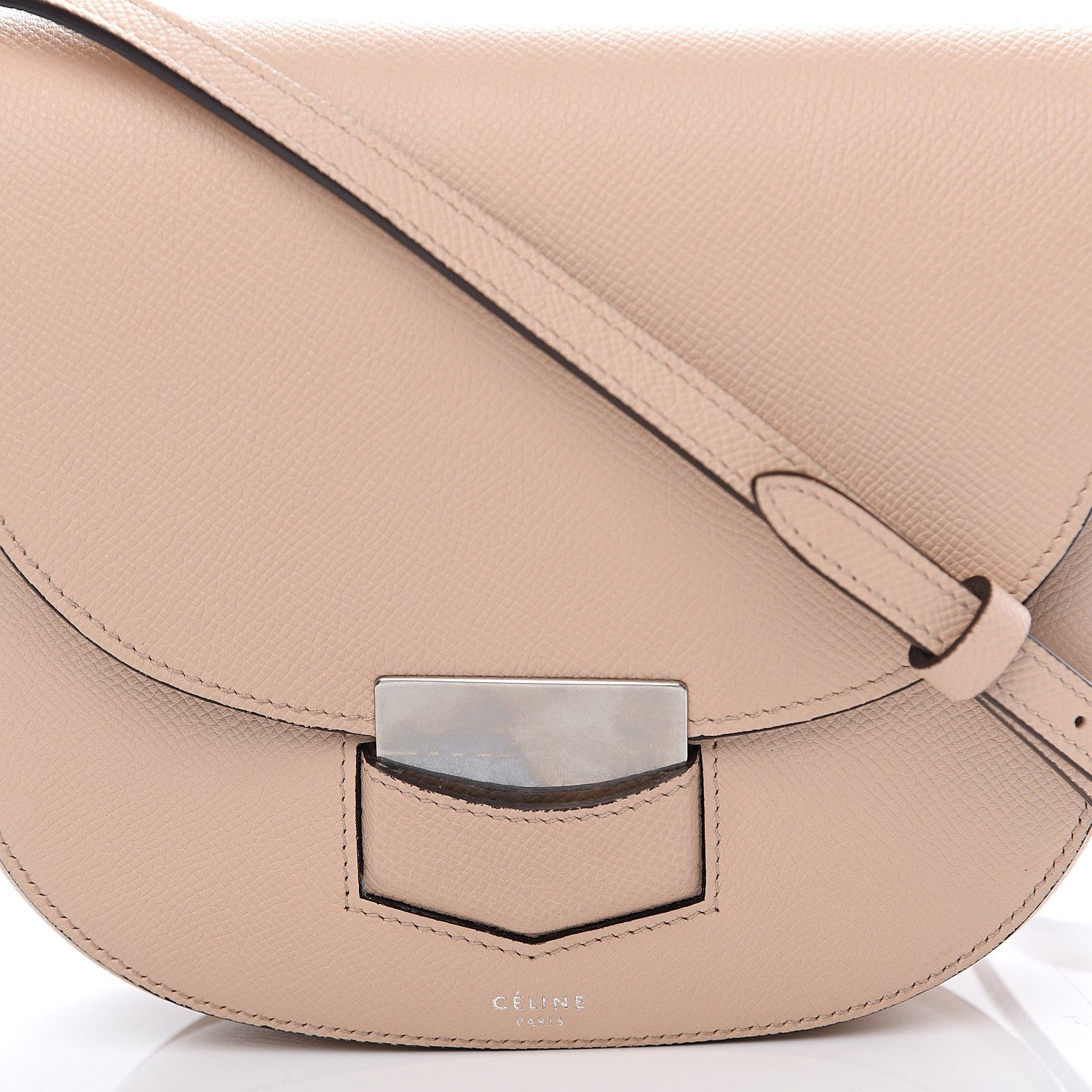 Celine Grained Calfskin Small Trotteur Light Taupe 10 of 10