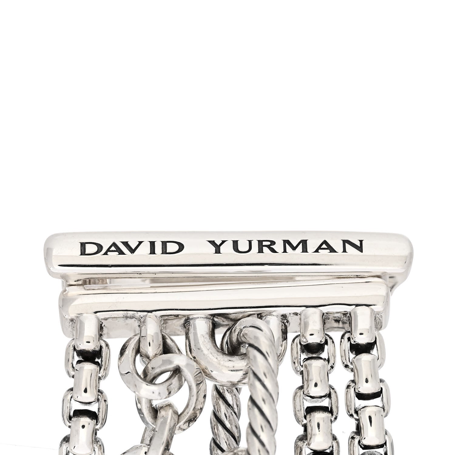 David Yurman Sterling Silver Multi Row Chain Bracelet 4 of 4