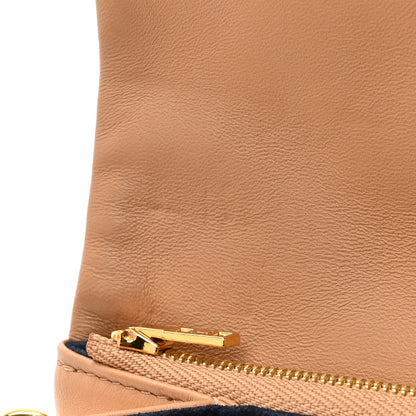 Louis Vuitton Lambskin Embossed Monogram Pochette Coussin Camel 11 of 12