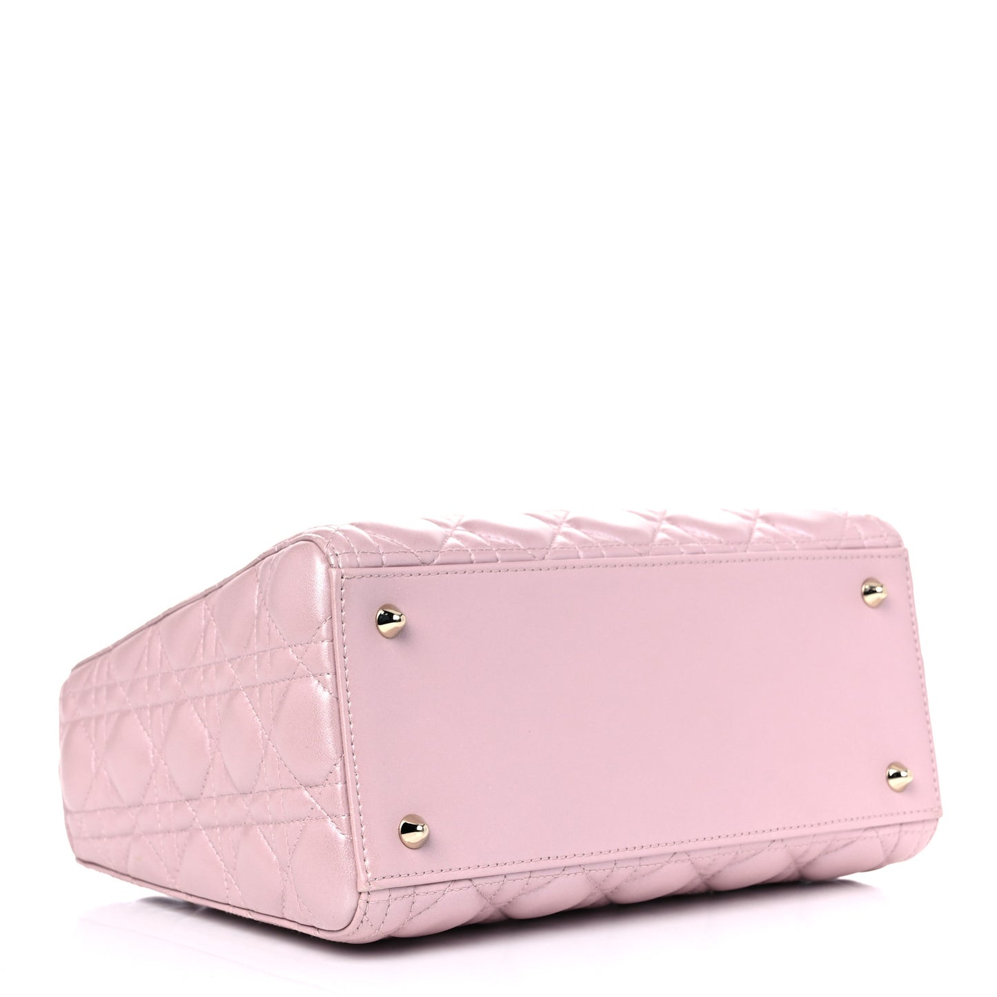 Pearly Lambskin Cannage Medium Lady Dior Lotus