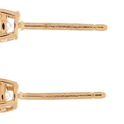 Tiffany 18K Rose Gold Diamond .22ctw Solitaire Earrings 4 of 4