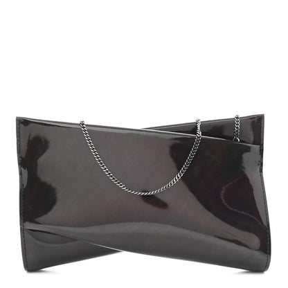 Christian Louboutin Patent Psychic Loubitwist Clutch Black 1 of 9