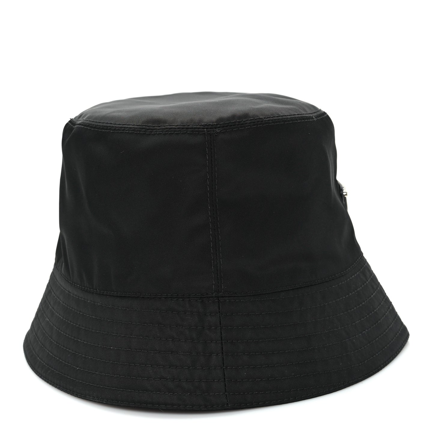 Re-Nylon Metal Triangle Logo Bucket Hat M Black
