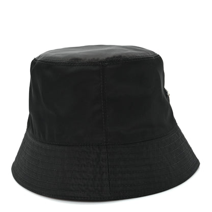 Prada Re-Nylon Metal Triangle Logo Bucket Hat M Black 6 of 9