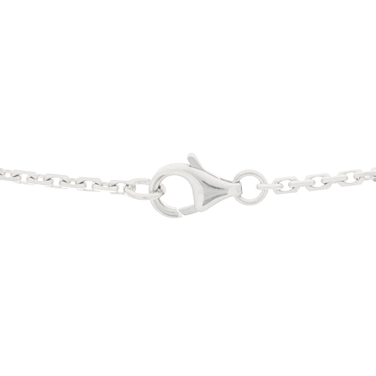Cartier 18K White Gold Diamond Interlocking LOVE Necklace 5 of 9