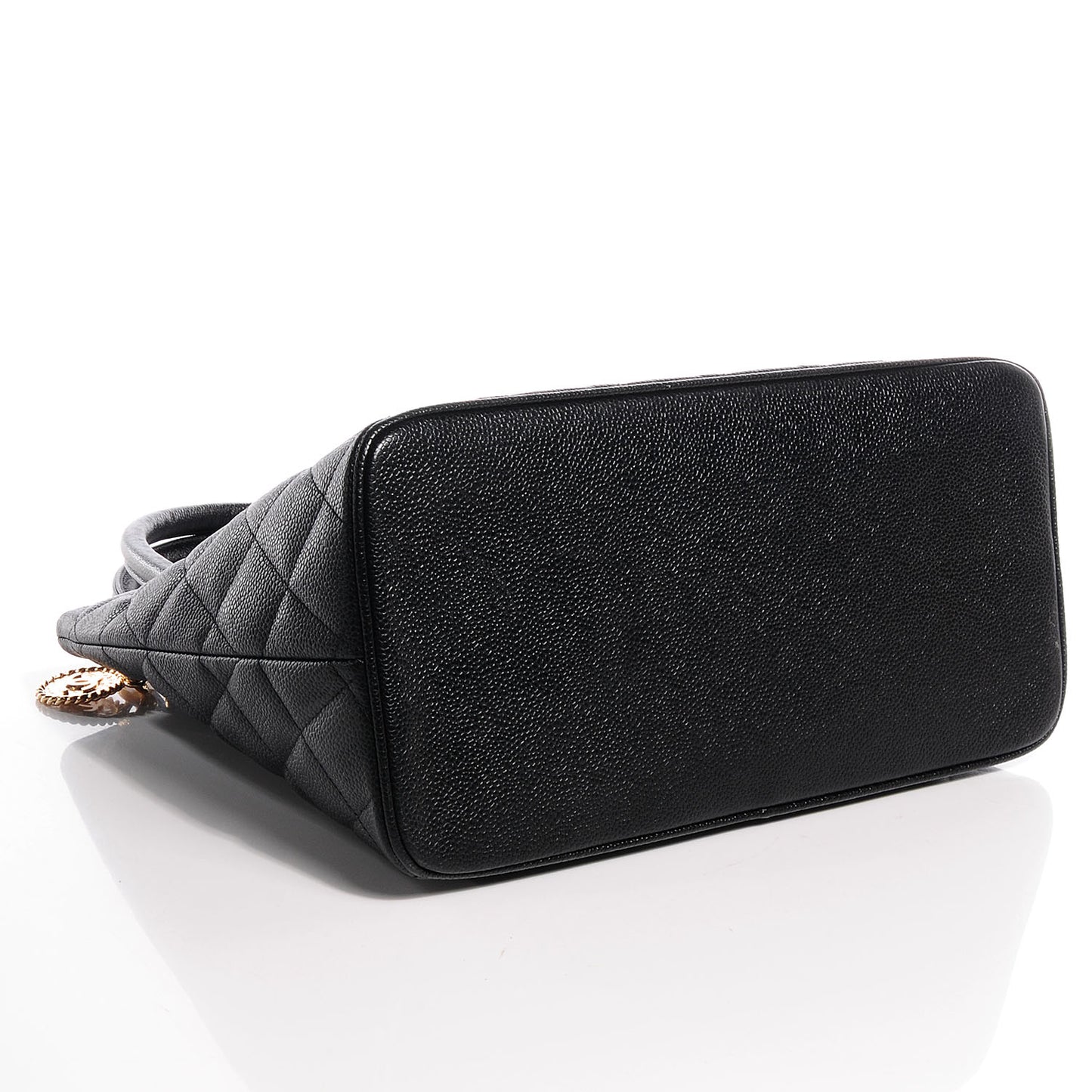 Caviar Quilted Medallion Tote Black