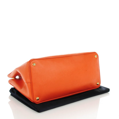 Prada Saffiano Lux Large Tote Papaya 4 of 9