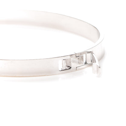 Hermes 18K White Gold Diamond PM H D'Ancre Bracelet SH 5 of 6