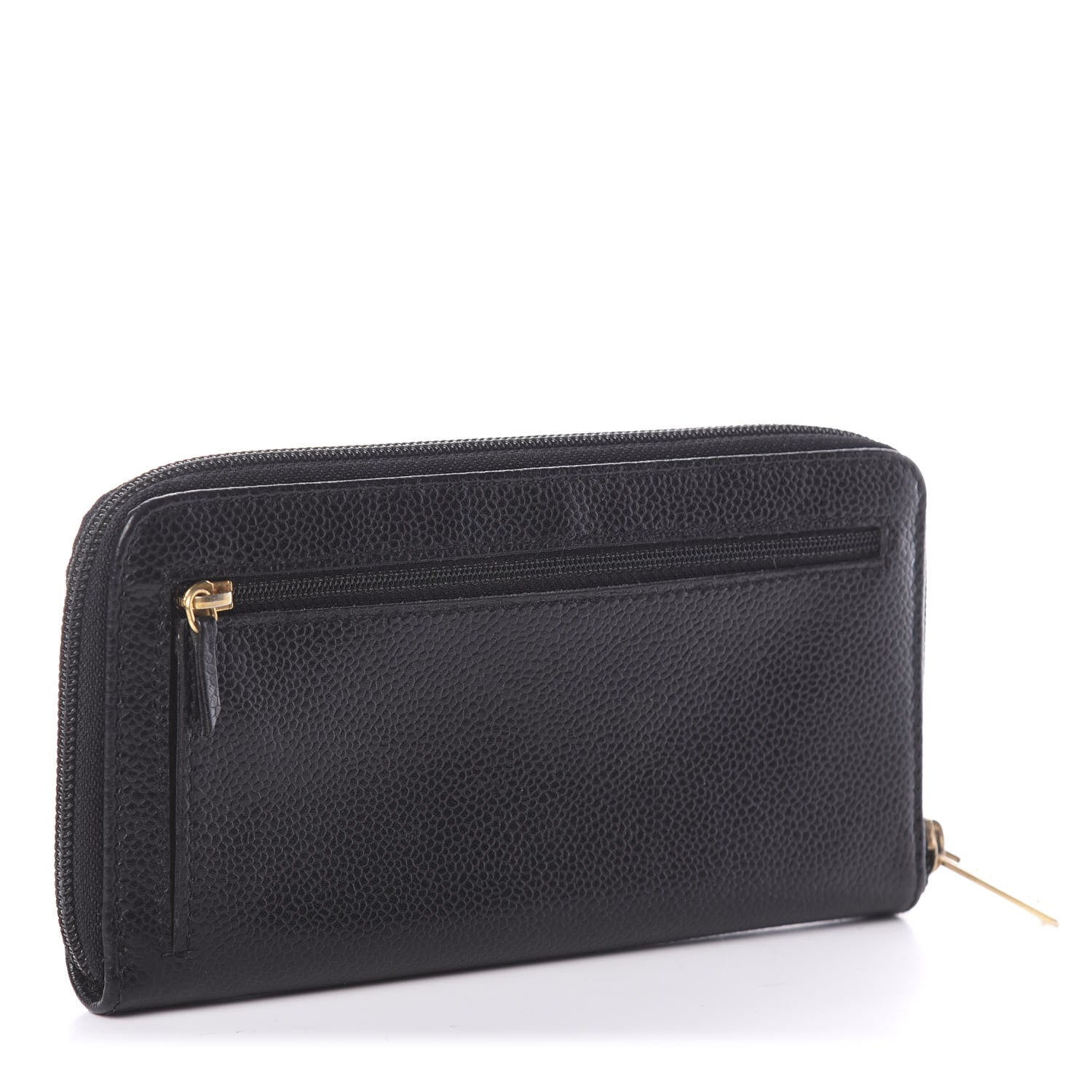 Chanel Caviar Large Timeless CC Zip Around Wallet Black 2 of 7