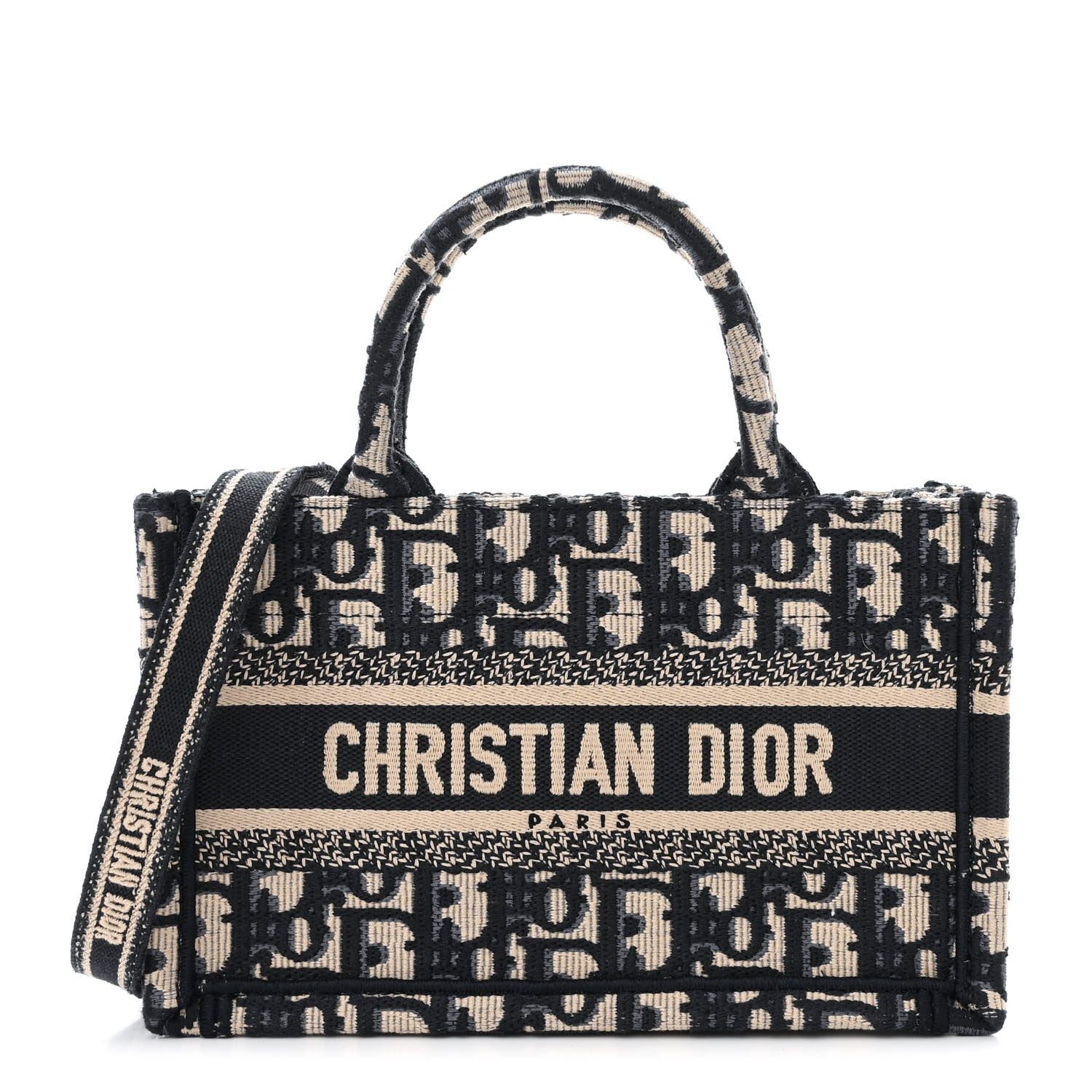 Christian Dior Oblique Mini Book Tote With Strap Blue Multicolor 1 of 11