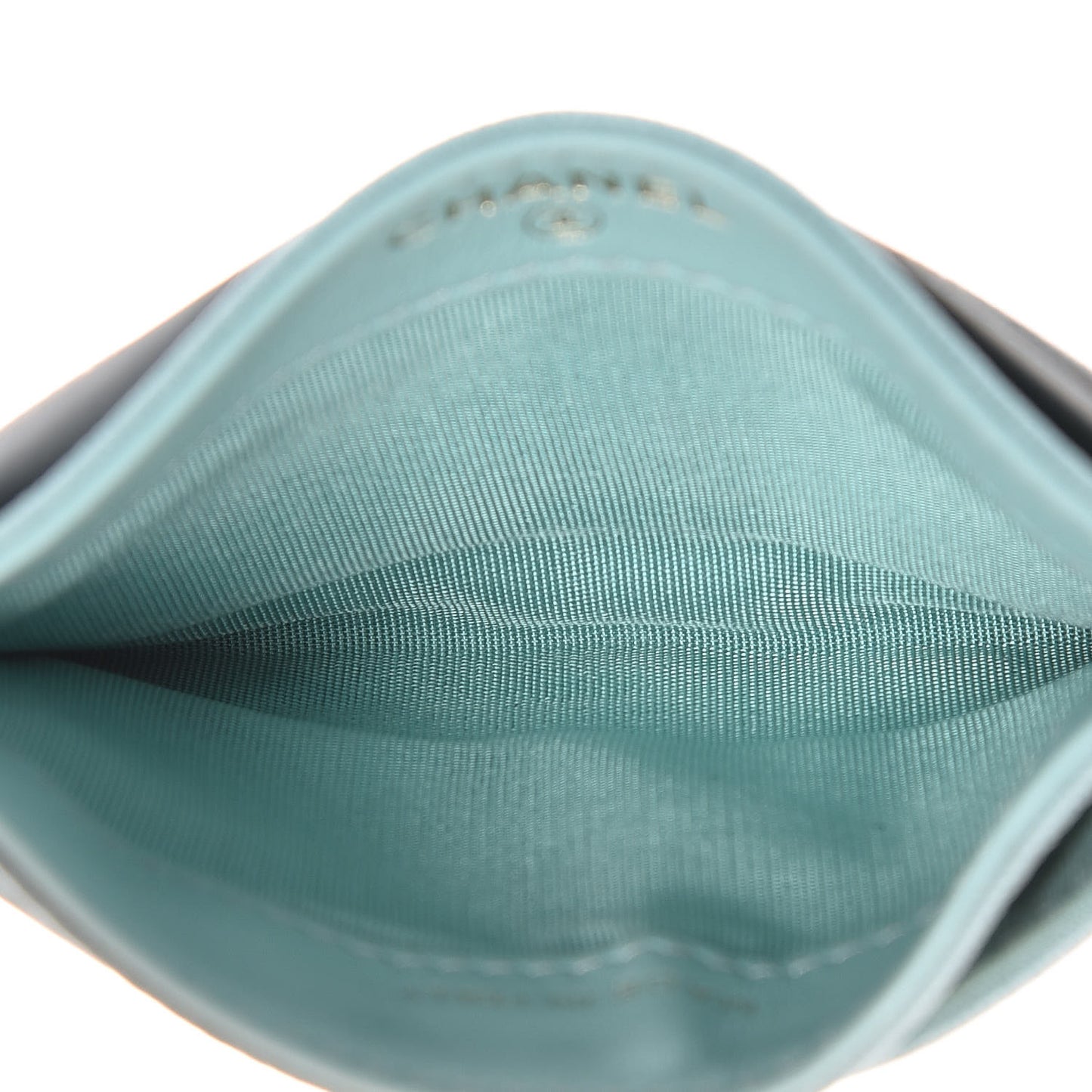 Caviar Quilted Boy Card Holder Blue