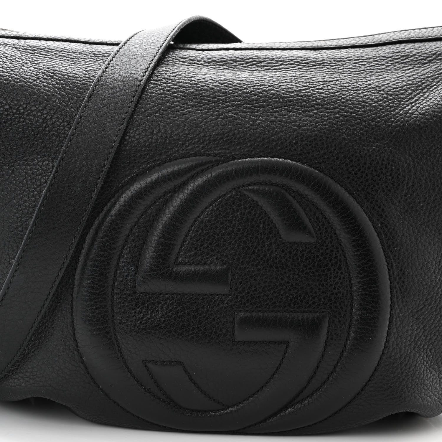 Gucci Pebbled Calfskin Medium Soho Hobo Black 8 of 12