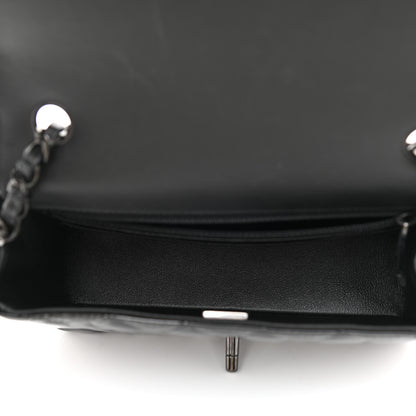 Chanel Patent Calfskin Quilted Mini Rectangular Flap So Black 5 of 10