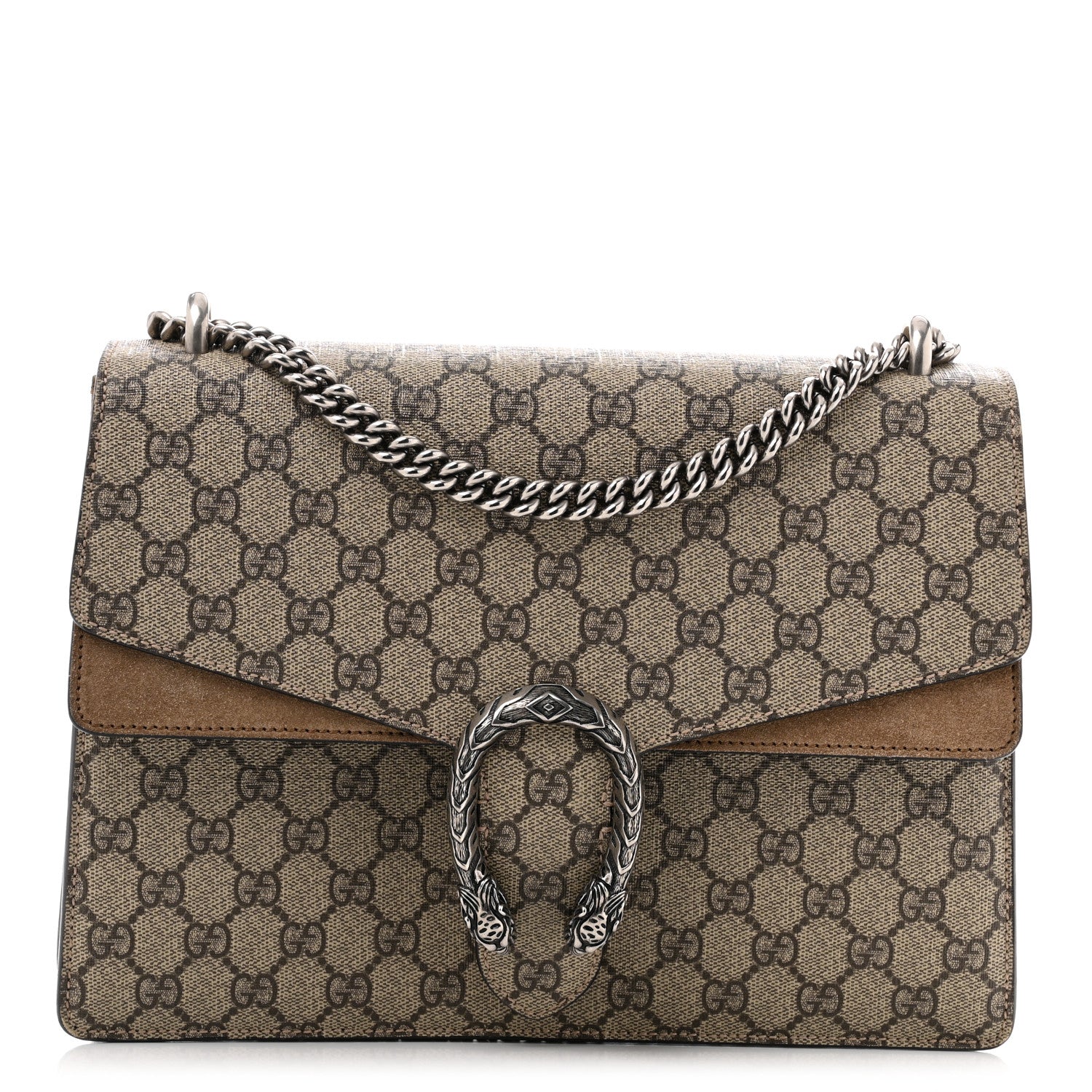 Gucci GG Supreme Monogram Medium Dionysus Shoulder Bag Taupe 1 of 13