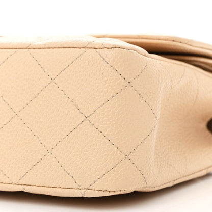Chanel Caviar Quilted Medium Double Flap Beige 10 of 13
