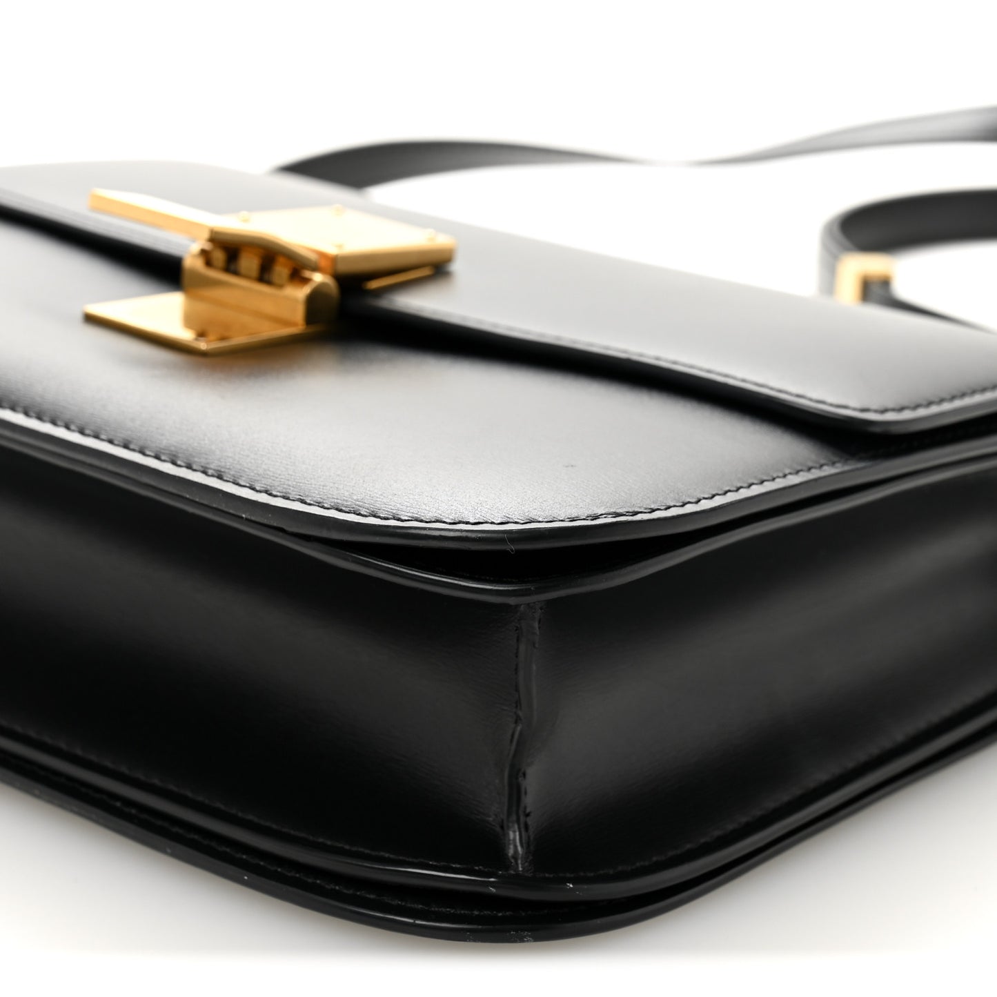 Box Calfskin Medium Classic Box Flap Bag Black