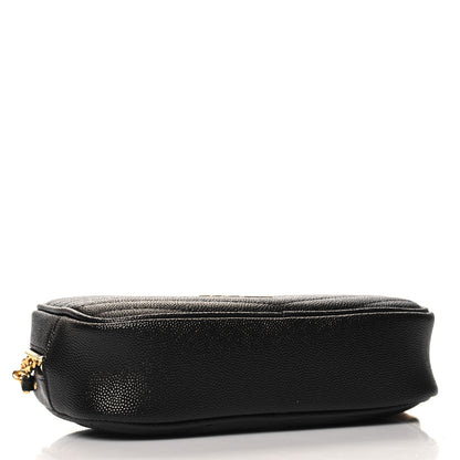 Saint Laurent Grain De Poudre Matelasse Monogram Mini Lou Camera Bag Black 4 of 10
