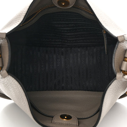 Prada Vitello Daino Hobo Messenger Bag Argilla 5 of 13