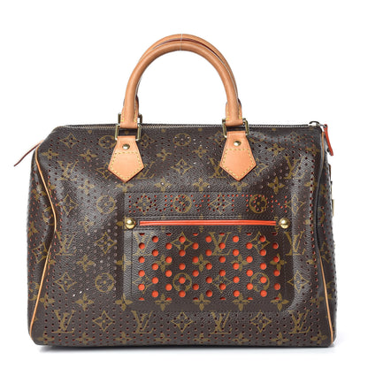 Louis Vuitton Monogram Perforated Speedy 30 Orange 1 of 27