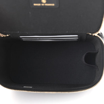 Chanel Lambskin Quilted Small Top Handle Vanity Case With Chain Black 5 of 11