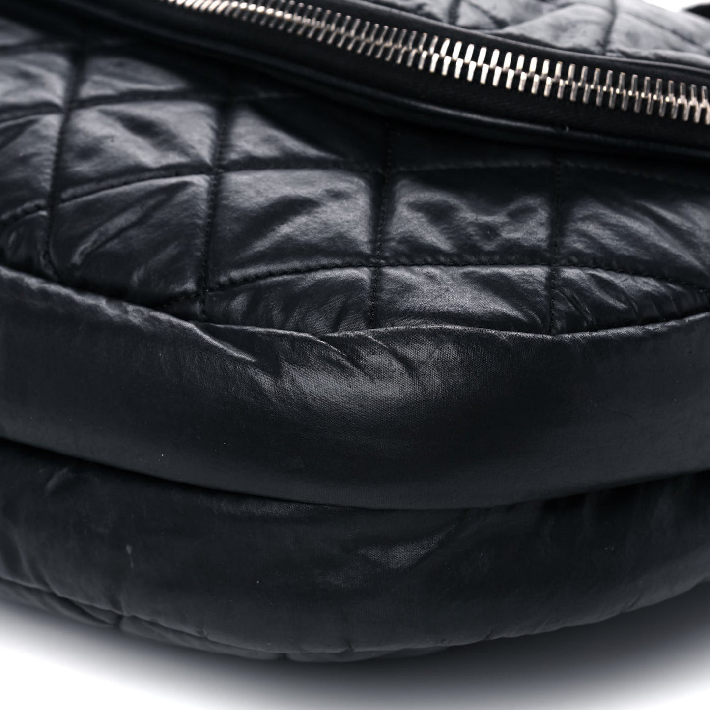Nylon Quilted Coco Cocoon Messenger Black