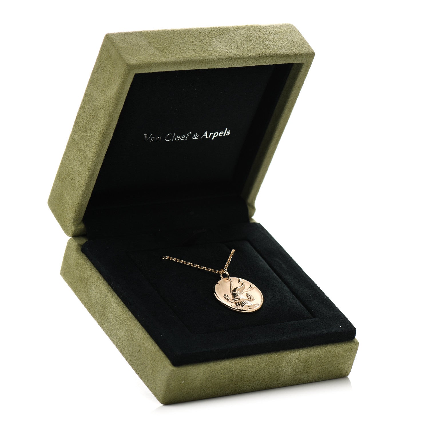 Van Cleef & Arpels 18K Yellow Gold Zodiac Aquarius Pendant Necklace 6 of 6