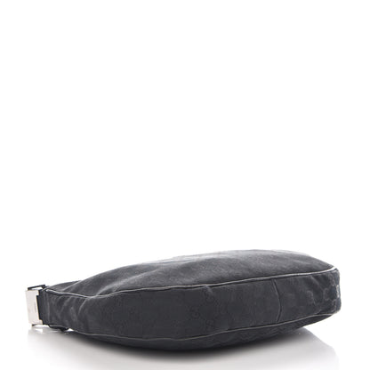Gucci Monogram Medium Half Moon Hobo Black 4 of 14