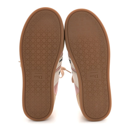 Christian Dior Suede Calfskin Ribbon Low Top Sneakers 37.5 Beige Pink 6 of 8