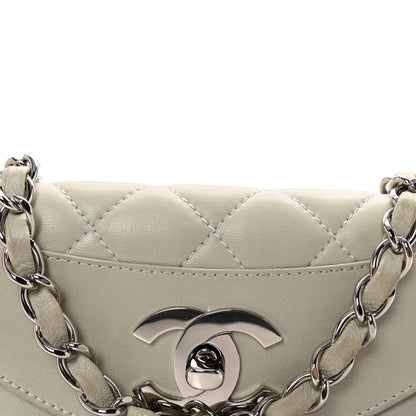 Chanel Lambskin Quilted Small Single Flap Bag Grey 8 of 10