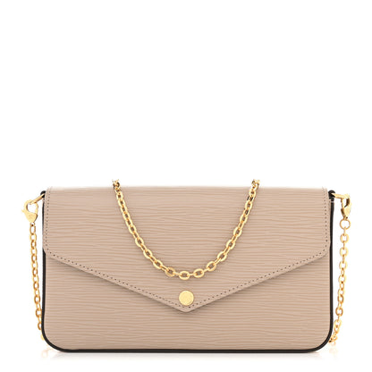 Louis Vuitton Epi Felicie Pochette Chain Wallet Galet 3 of 10