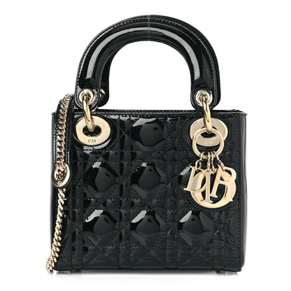 Christian Dior Patent Cannage Mini Lady Dior Black 1 of 8