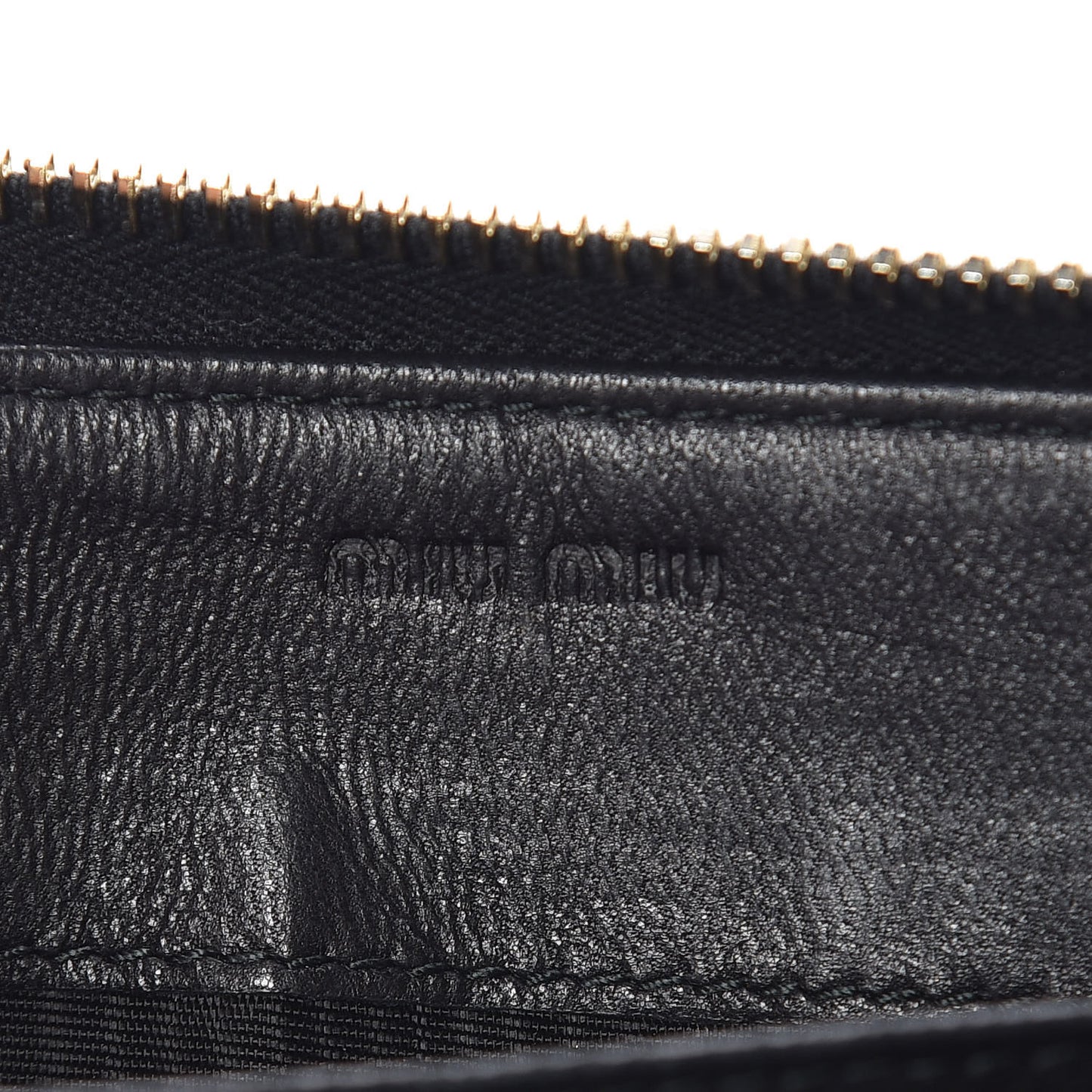 Nappa Metal Studded Zip Around Wallet Black