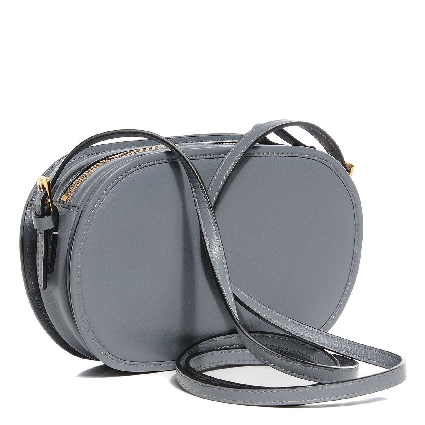 Calfskin Logo Go Crossbody Bag Grey