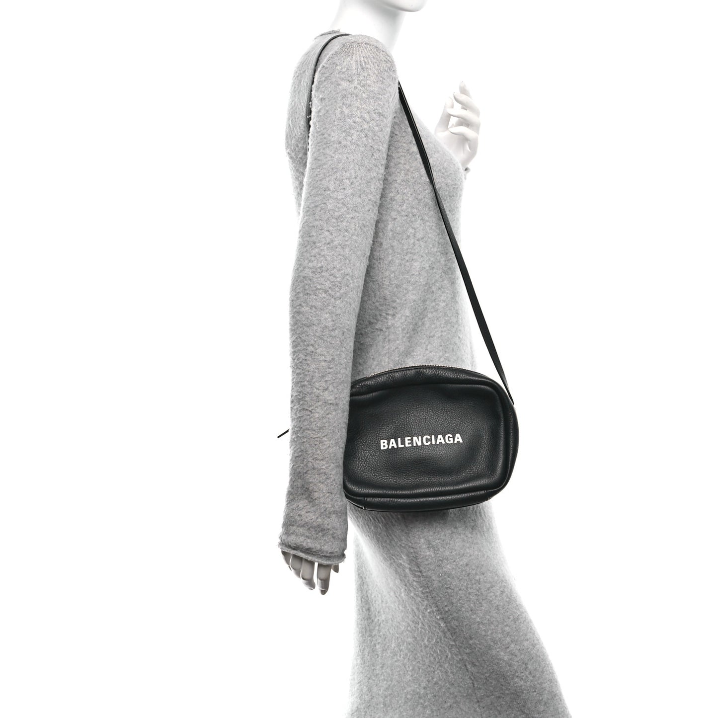 Calfskin Logo XS Everyday Camera Bag Black