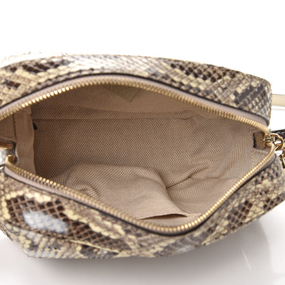 Gucci Python Small Soho Disco Bag Off White Nut Brown Beige 5 of 7